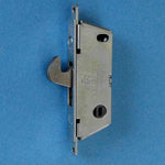 Sliding Door Mortise Lock SQUARE face 45-degree with hook out and 3-11/16" Hole Spacing