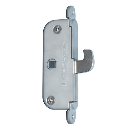 Interlock Roto Sliding Glass Door Mortise Lock with 3-11/16" Hole Spacing - 16-490 - Garage and Sliding Door Hardware