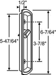 PGT Sliding Door INTERIOR recessed Door Handle Lock with Thumbturn Latch (DL-16-712) - Garage and Sliding Door Hardware