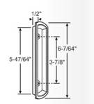 WHITE Recessed Plate INTERIOR Pull Handle for Sliding Door (DH-713-WHITE) - Garage and Sliding Door Hardware