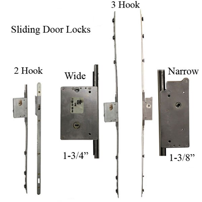 Stainless Steel Ashland  Sliding Patio Door Multi Point Mortise Lock - DL-821 - Garage and Sliding Door Hardware