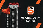 WARRANTY CARD SAMPLE CARD FOR SAMPLE ORDER - Garage and Sliding Door Hardware