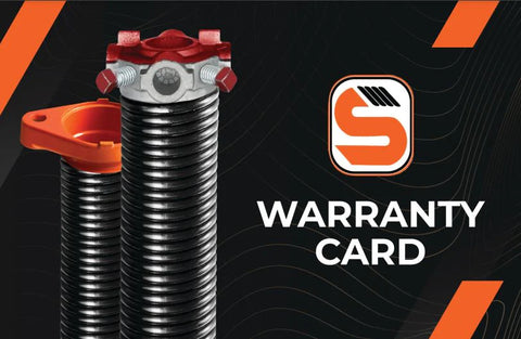 WARRANTY CARD SAMPLE CARD FOR SAMPLE ORDER - Garage and Sliding Door Hardware