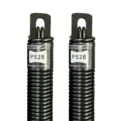 (P528) 28 in. Plug-End Extension Spring (0.207 in. No. 5 Wire) (PAIR) - Garage and Sliding Door Hardware
