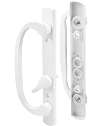 (DH-211-W) Legacy Handle Set for Sliding Doors - White - OFF SET LATCH