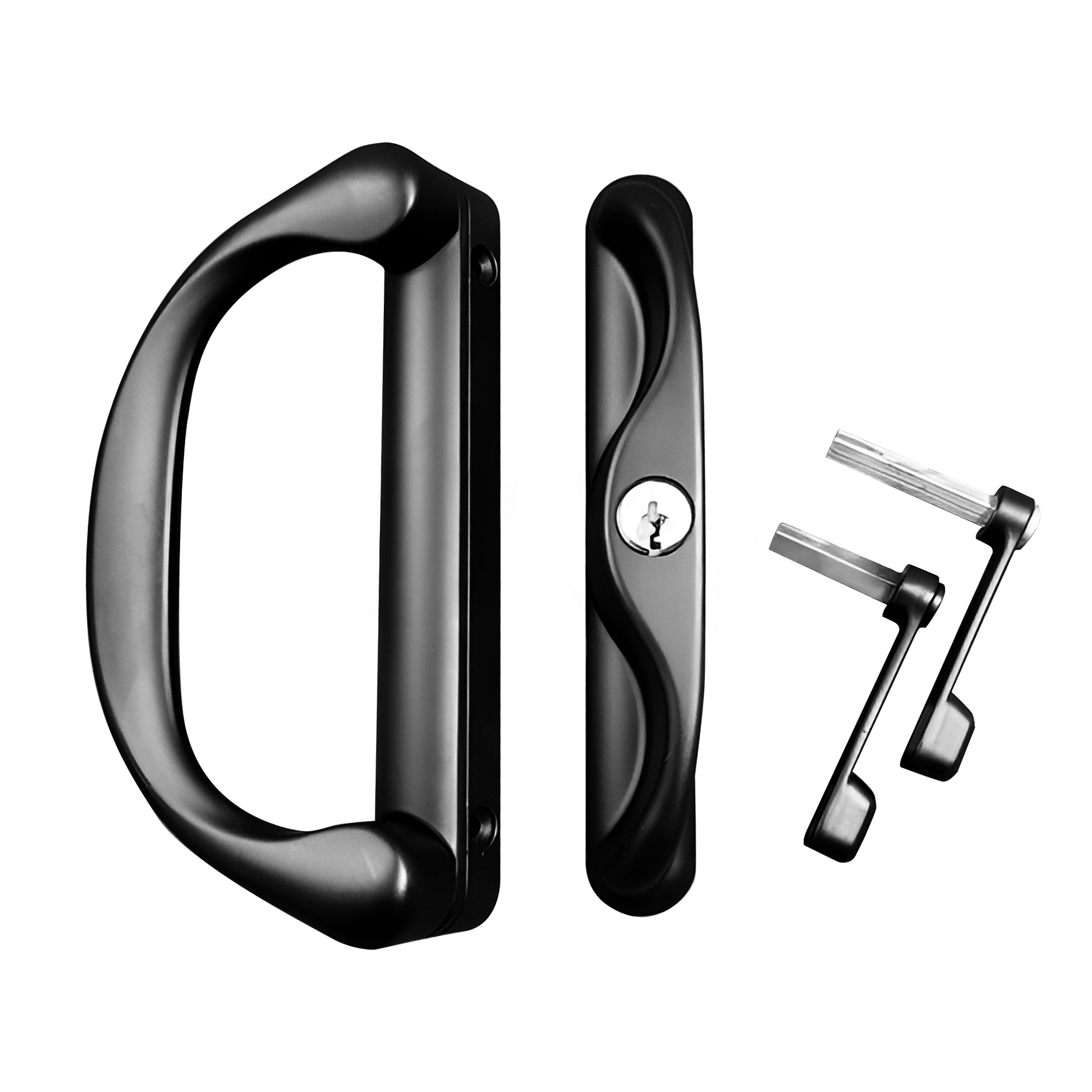 Sliding Patio Glass Door Keyed Mortise Style Handle Set + 4-15/16" Hole Spacing for Doors up to 1-3/8" Thick - Garage and Sliding Door Hardware