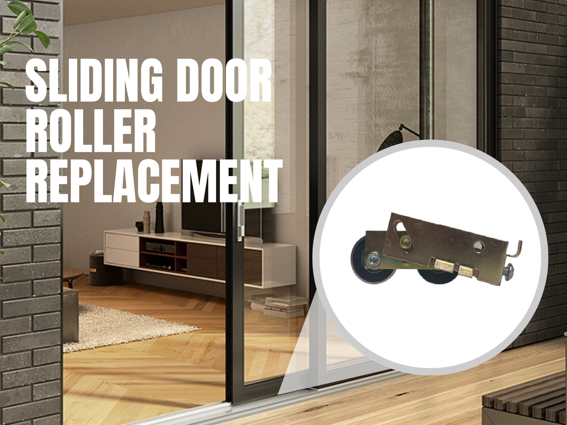 P.E. Tandem Roller Assembly for Sliding Glass Doors | Roller Replacement for Patio Glass Door Repair | Fix and Repair Sliding Door Roller Wheels (DR-269) - Garage and Sliding Door Hardware
