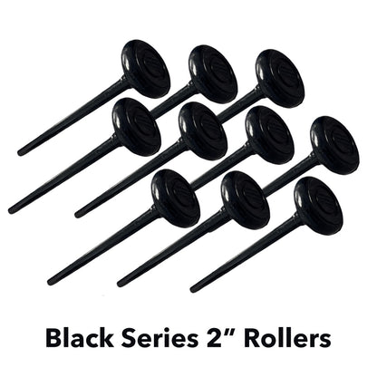 2" Roller, 6200ZZ Bearing Extra Quiet Nylon Garage Door Roller, 7" Stem, Pack of 10 Black Series