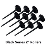2" Roller, 6200ZZ Bearing Extra Quiet Nylon Garage Door Roller, 7" Stem, Pack of 10 Black Series