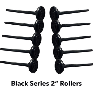 2" Roller, 6200ZZ Bearing Extra Quiet Nylon Garage Door Roller, 7" Stem, Pack of 10 Black Series
