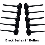 2" Roller, 6200ZZ Bearing Extra Quiet Nylon Garage Door Roller, 7" Stem, Pack of 10 Black Series