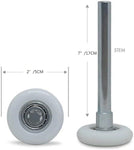 Premium 2" Sealed 11 Ball-Bearing Nylon Wheel Garage Door Rollers 4" Stem | Roller Replacement for Garage Door Repair Hardware
