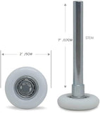 Premium 2" Sealed 11 Ball-Bearing Nylon Wheel Garage Door Rollers 4" Stem | Roller Replacement for Garage Door Repair Hardware