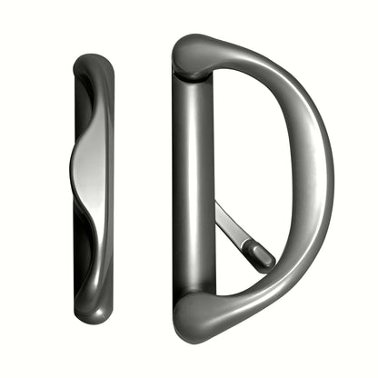 Involute Sliding Patio Door Handle Set, Fits 4-15/16" Hole Spacing - Garage and Sliding Door Hardware