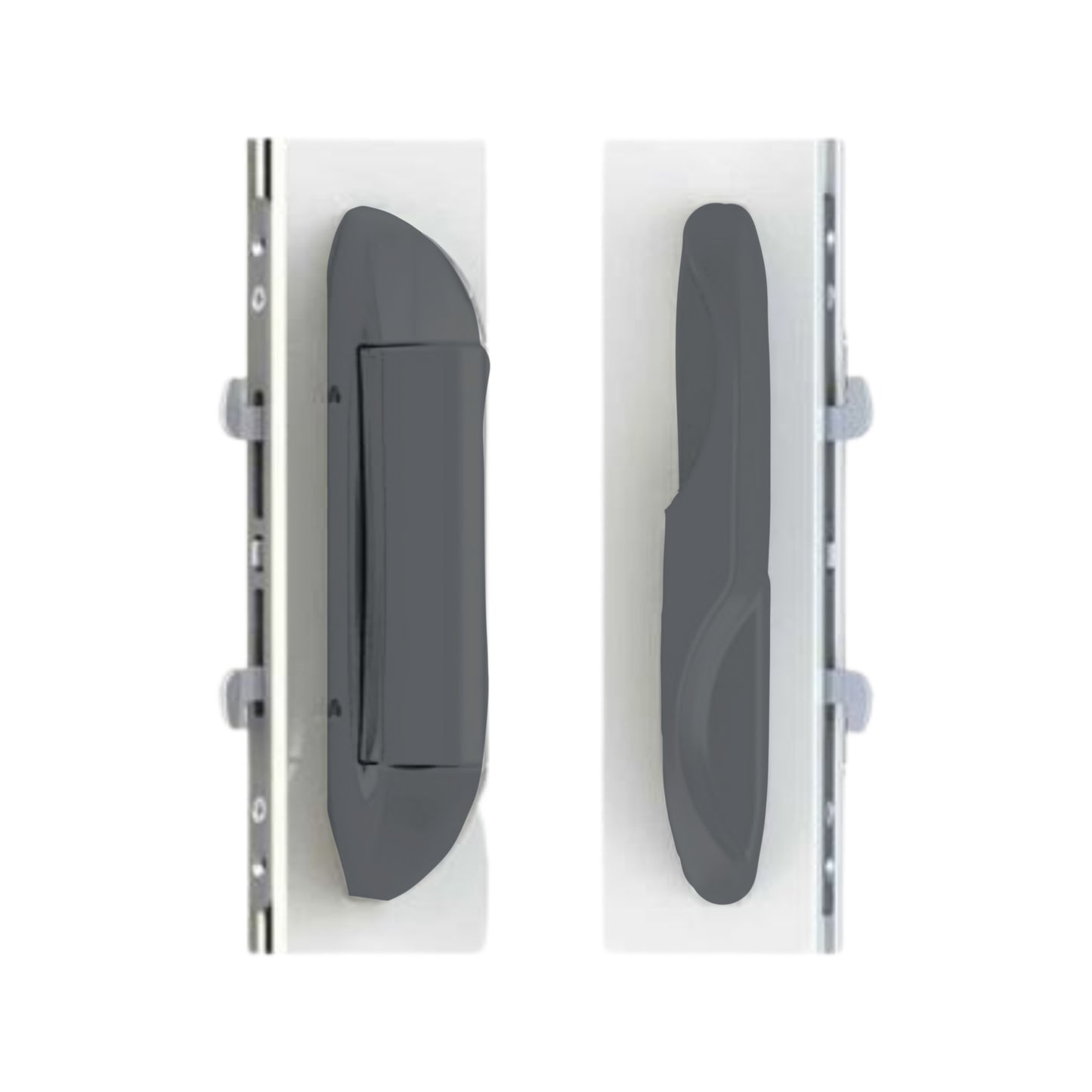 (DH-595-PEWTER-DARK-GREY) Interlock Intuition Sliding Door Handle Kit - Garage and Sliding Door Hardware