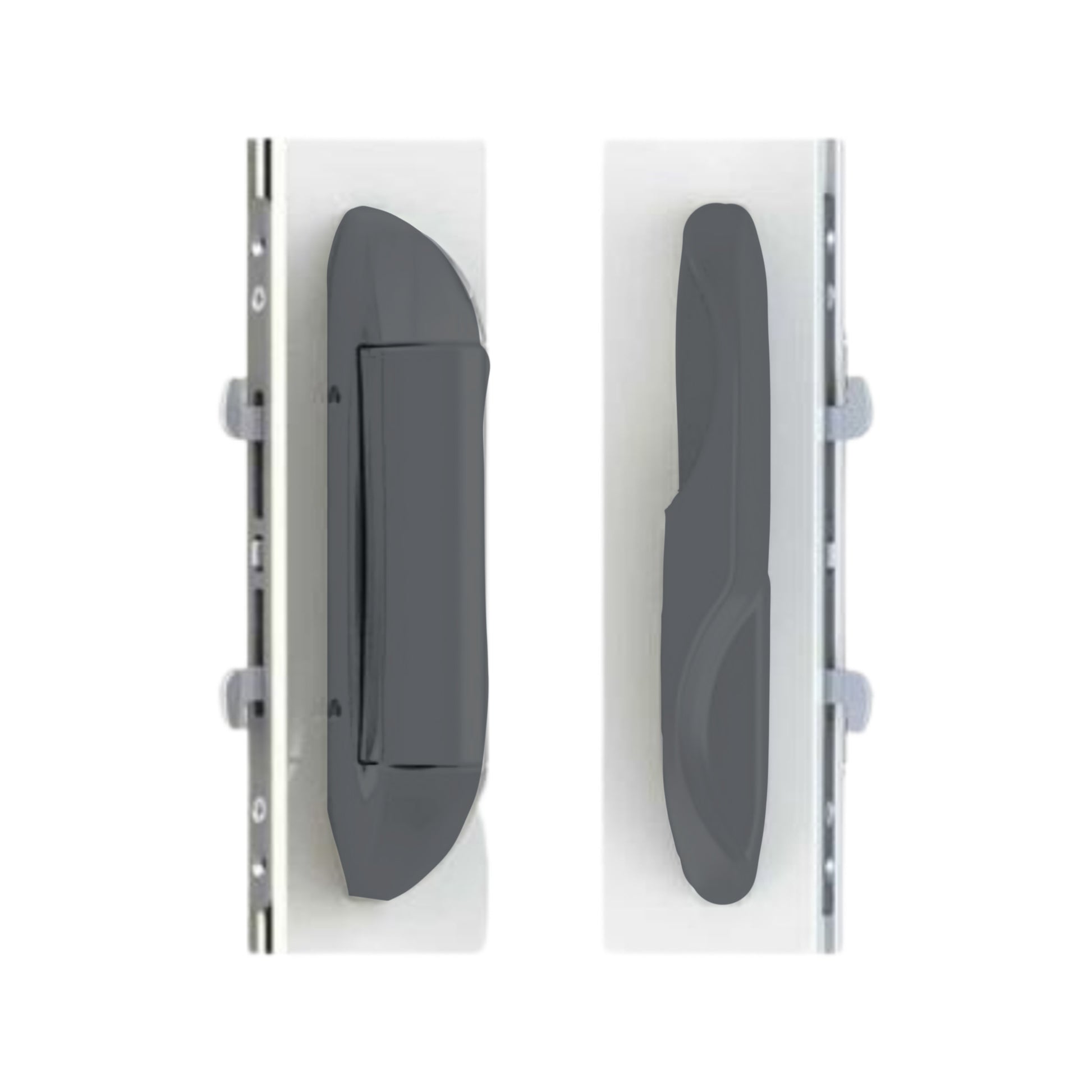 (DH-595-PEWTER-DARK-GREY) Interlock Intuition Sliding Door Handle Kit - Garage and Sliding Door Hardware
