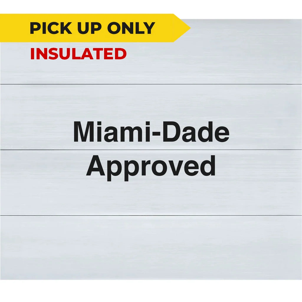 16' x 7' - Flush Panel - Insulated  Steel Back - Garage and Sliding Door Hardware