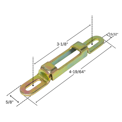 Sliding Glass Door Latch Strike Keeper, 3-1/8" inch Mounting Hole | Keeper Replacement for Patio Glass Door | Fix and Repair Sliding Door - Garage and Sliding Door Hardware