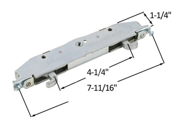 Vanguard Sliding Patio Door Mortise Lock with 7-11/16" Hole Spacing - DL-16-544WX - Garage and Sliding Door Hardware
