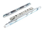 (DL-775-W) White Brixwell Multipoint Mortise Lock With Keeper and Screws - CENTER latch position - Garage and Sliding Door Hardware
