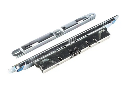 (DL-775-W) White Brixwell Multipoint Mortise Lock With Keeper and Screws - CENTER latch position - Garage and Sliding Door Hardware