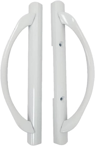 (DH-588-W) Amesbury Truth Handle Set For Doors, 3-15/16" Hole Space- White