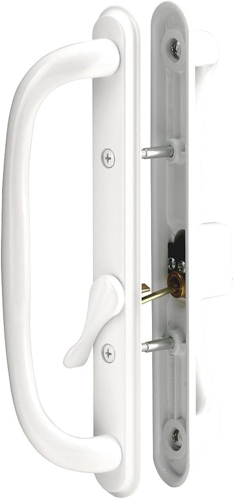 DH-341 Truth Sliding Patio Door Handle Set, 3-15/16" Hole Spacing, Offset Latch w/ Key - Garage and Sliding Door Hardware