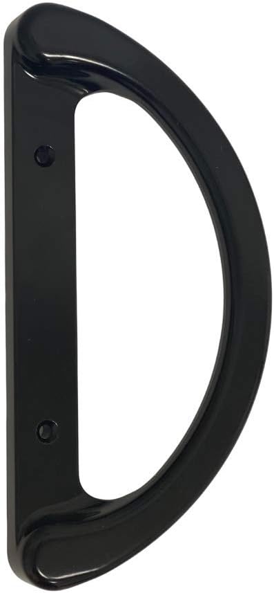 (DH-212-B) D-Grip with Lever Handle for Sliding Doors, 3-15/16" Hole Space- Black - Garage and Sliding Door Hardware