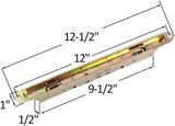 12.5" Dual Point Double Hook Sliding Glass Door Mortise Lock with 3/8" Recessed Plate - Garage and Sliding Door Hardware