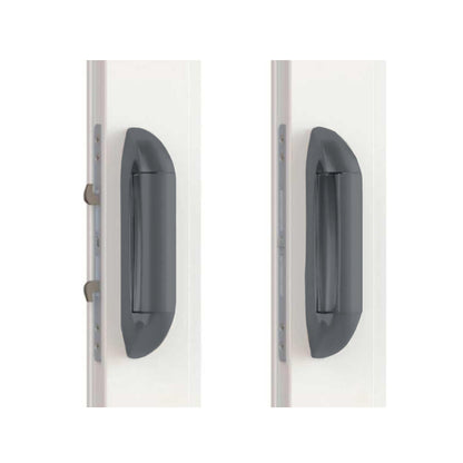(DH-595-PEWTER-DARK-GREY) Interlock Intuition Sliding Door Handle Kit - Garage and Sliding Door Hardware