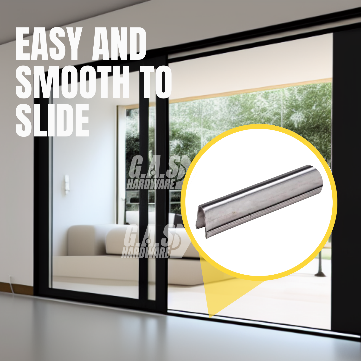 Premium Large Sill Track Cover for Sliding Patio Glass Screen Doors | Sliding Door Repair Replacement 5/16" W x 9/16" H Stainless Steel - Garage and Sliding Door Hardware