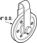 4" Garage Door Pulley, 1/8" - 400LB Load, with Sheave Pulley, Clevis Fork, Bolts and Nuts | Pulley Replacement Hardware for Garage Door Repair 7 feet and 8 feet Garage Door