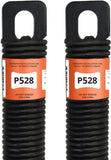 (P528) 28 in. Plug-End Extension Spring (0.207 in. No. 5 Wire) Springs For Garage Door Repair Plug-End Extension Springs Replacement Garage Hardware (Pack of 2)