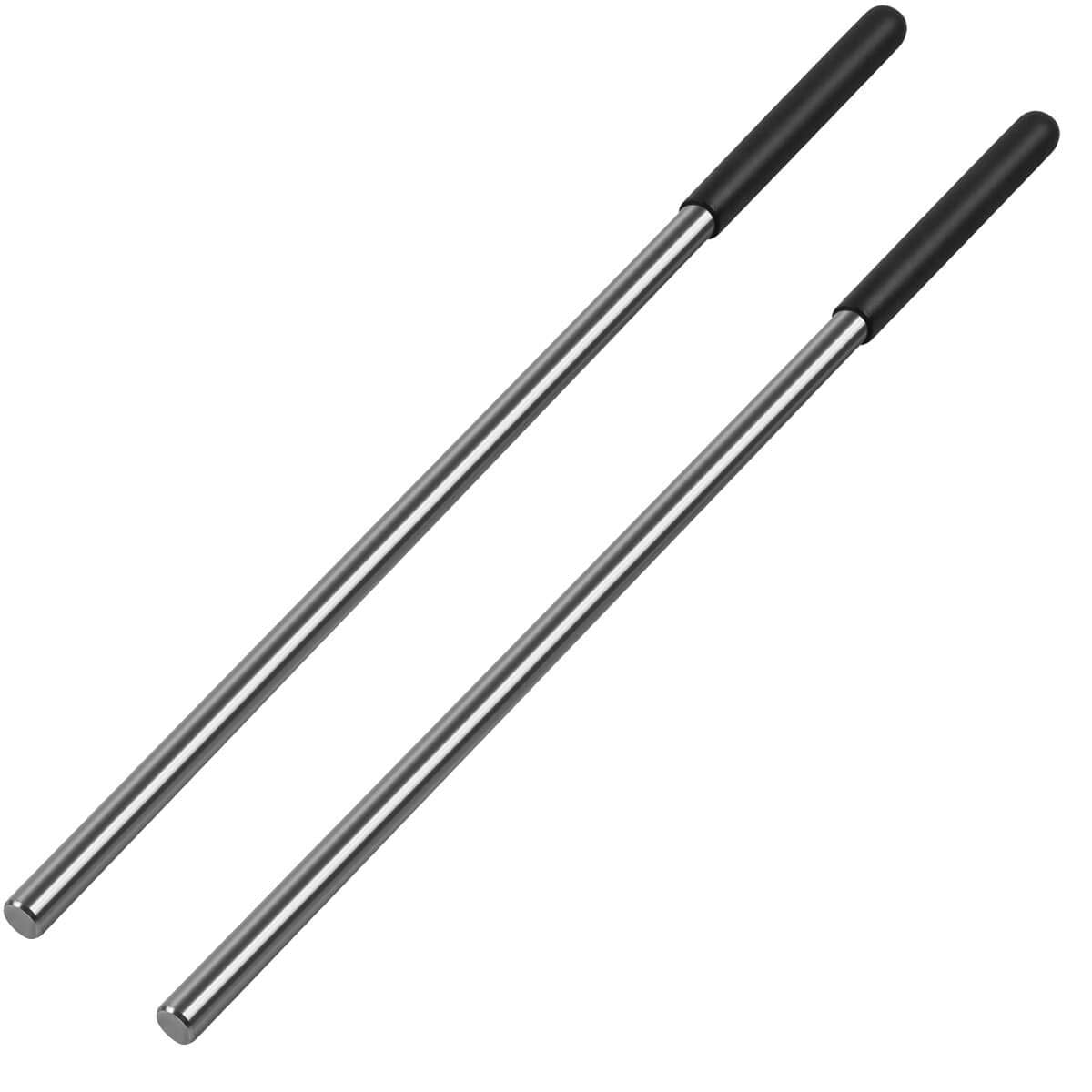2 Pack 18 Inch Winding Rods for Garage Torsion Springs Repair Replacement, 0.5inch Diameter Steel Winding Bars for Adjusting or Replacing Garage Door Tension Springs with Rubber Handle - Garage and Sliding Door Hardware