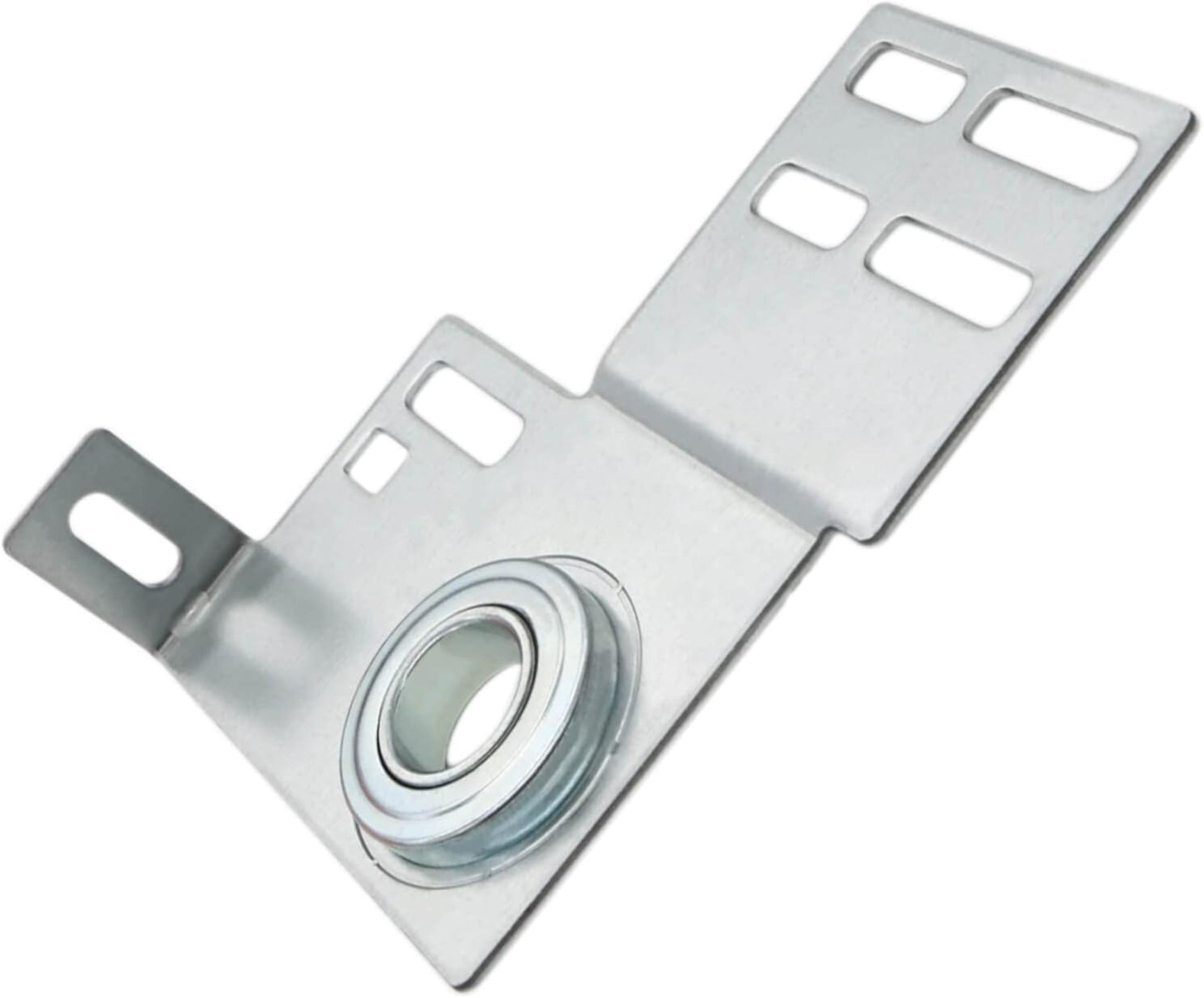 Garage Door End Bearing Flange Plates Bracket Pair Set | Brackets for 7 or 8 Feet Garage Door | Residential Brackets with Bearing - 3 3/8 Inch - 1 PAIR - Garage and Sliding Door Hardware
