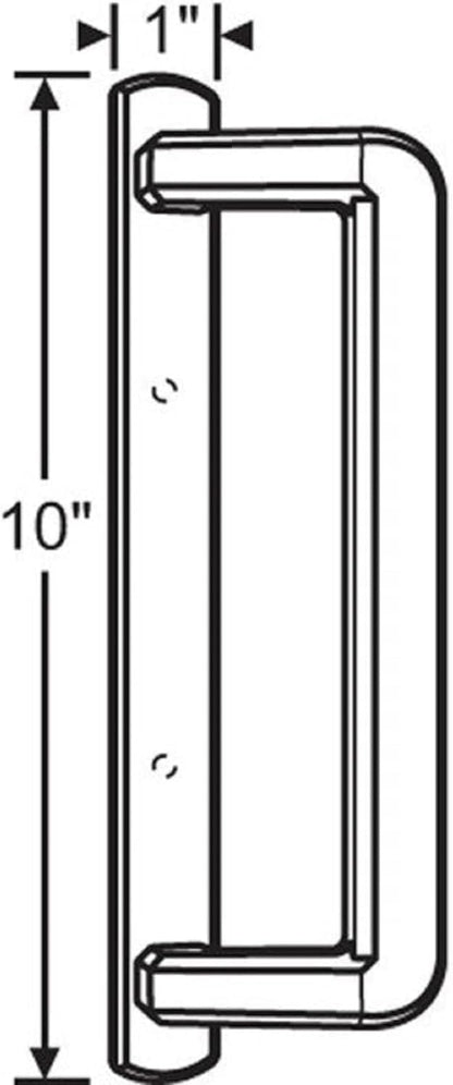 PGT 10" Black Sliding Door Handle Set w/ 3-7/8" Hole Spacing - Garage and Sliding Door Hardware