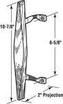Canoe Style Wooden Sliding Door Handle | Stylish Sliding Glass Patio Door Handle Replacement Door Hardware and Repair | Door Handle Replacement