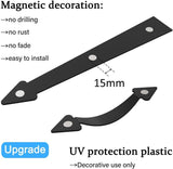 Garage Door Black Magnetic Handles and Hinges Hardware Kit - Garage Hardware Accents Curb Appeal Set