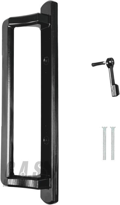 PGT 10" Black Sliding Door Handle Set w/ 3-7/8" Hole Spacing - Garage and Sliding Door Hardware