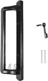 PGT 10" Black Sliding Door Handle Set + Thumb Latch Lever, Screws Interior or Exterior w/ 3-7/8" Hole Spacing