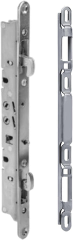 11-3/4" Multi-Point Mortise Lock with Face Plate WITH Keeper for Sliding Patio Glass Door | Fix and Repair Door Hardware Dual Point Locking Mechanism