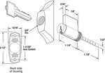 Sliding Patio Door Lock Assembly Key Cylinder and Housing (LOCKSET-16-323)