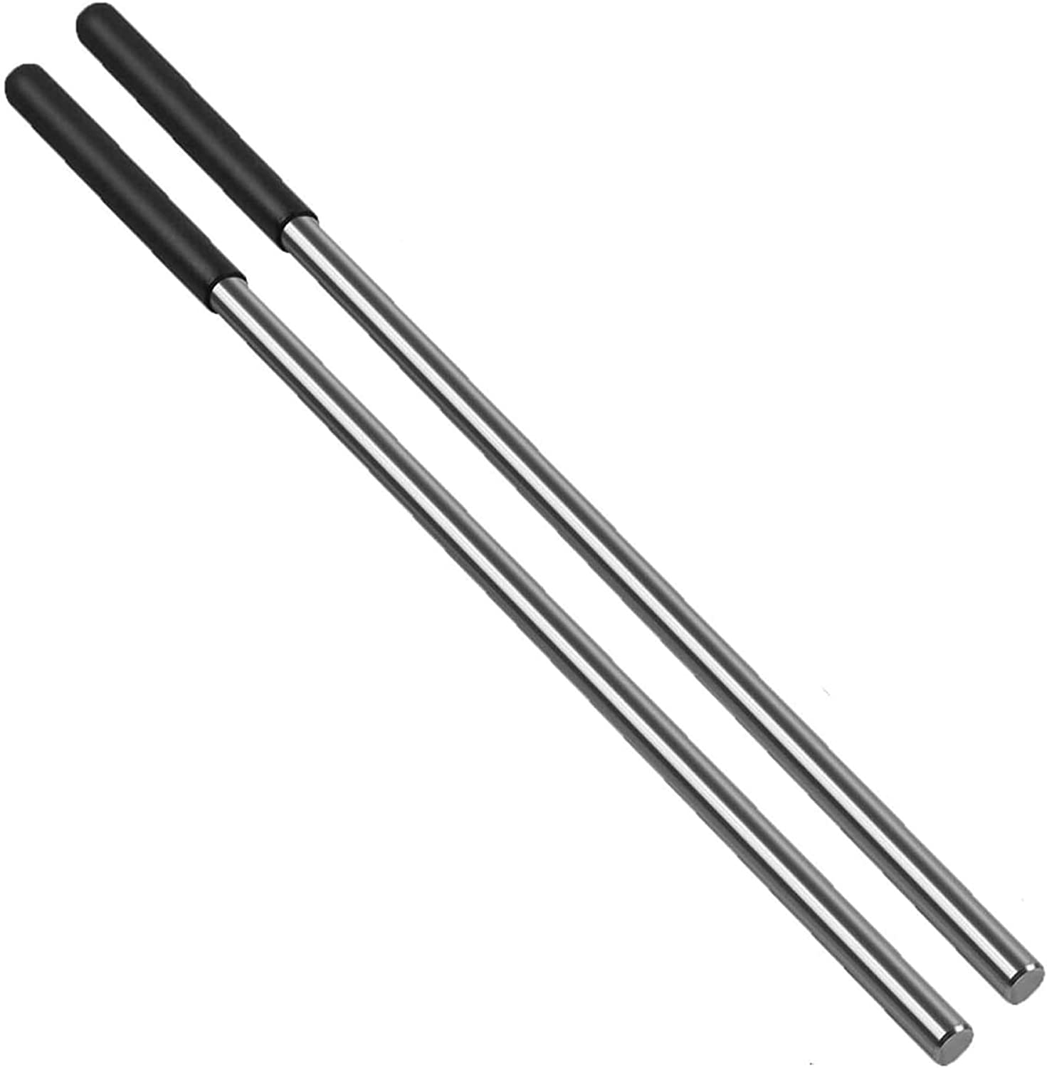 2 Pack 18 Inch Winding Rods for Garage Torsion Springs Repair Replacement, 0.5inch Diameter Steel Winding Bars for Adjusting or Replacing Garage Door Tension Springs with Rubber Handle - Garage and Sliding Door Hardware