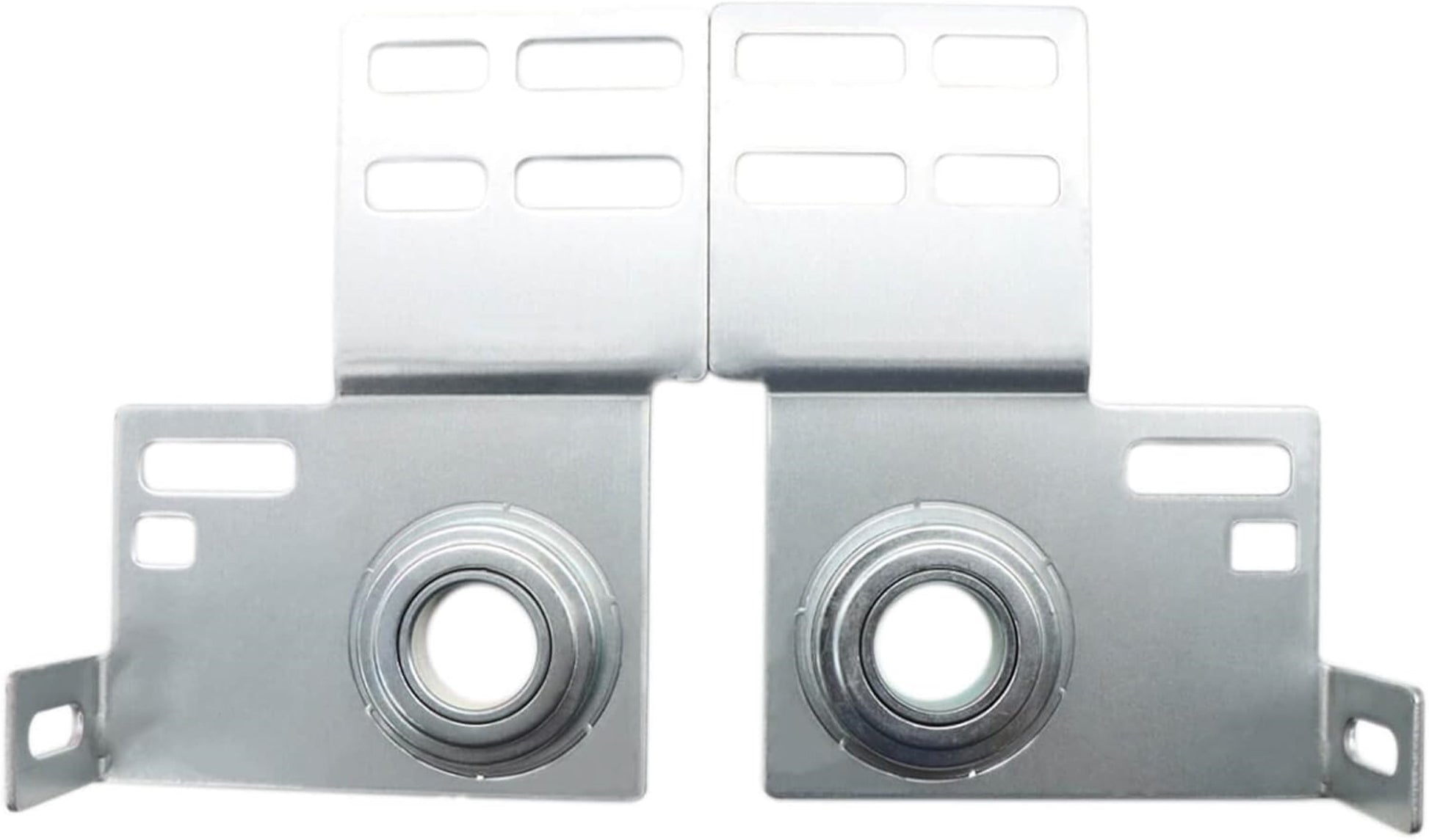 Garage Door End Bearing Flange Plates Bracket Pair Set | Brackets for 7 or 8 Feet Garage Door | Residential Brackets with Bearing - 3 3/8 Inch - 1 PAIR - Garage and Sliding Door Hardware