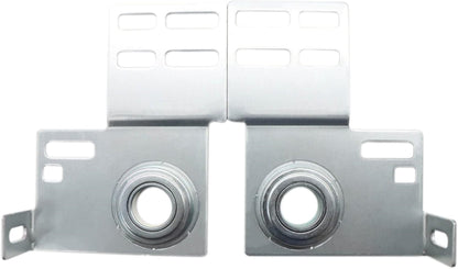Garage Door End Bearing Flange Plates Bracket Pair Set | Brackets for 7 or 8 Feet Garage Door | Residential Brackets with Bearing - 3 3/8 Inch - 1 PAIR - Garage and Sliding Door Hardware