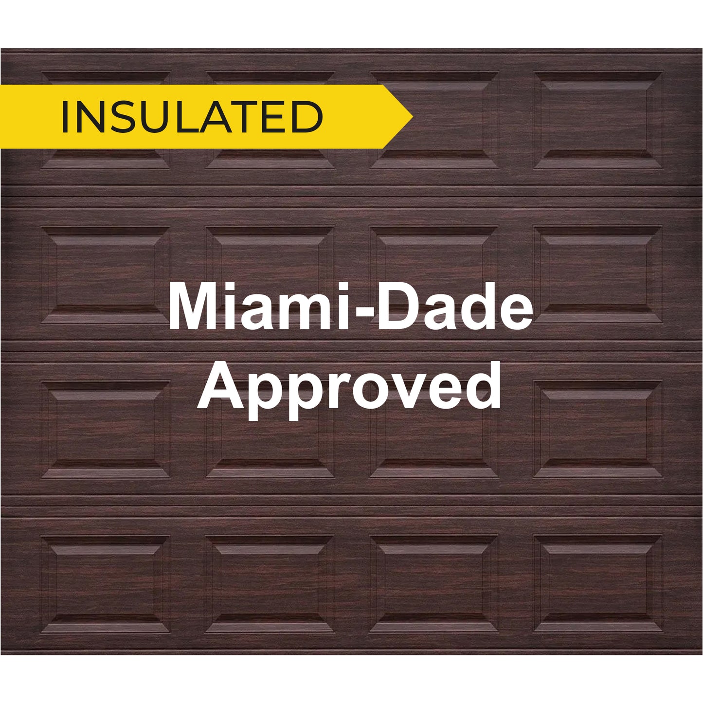 16' x 7' - Short Panel - Insulated  Steel Back - Garage and Sliding Door Hardware