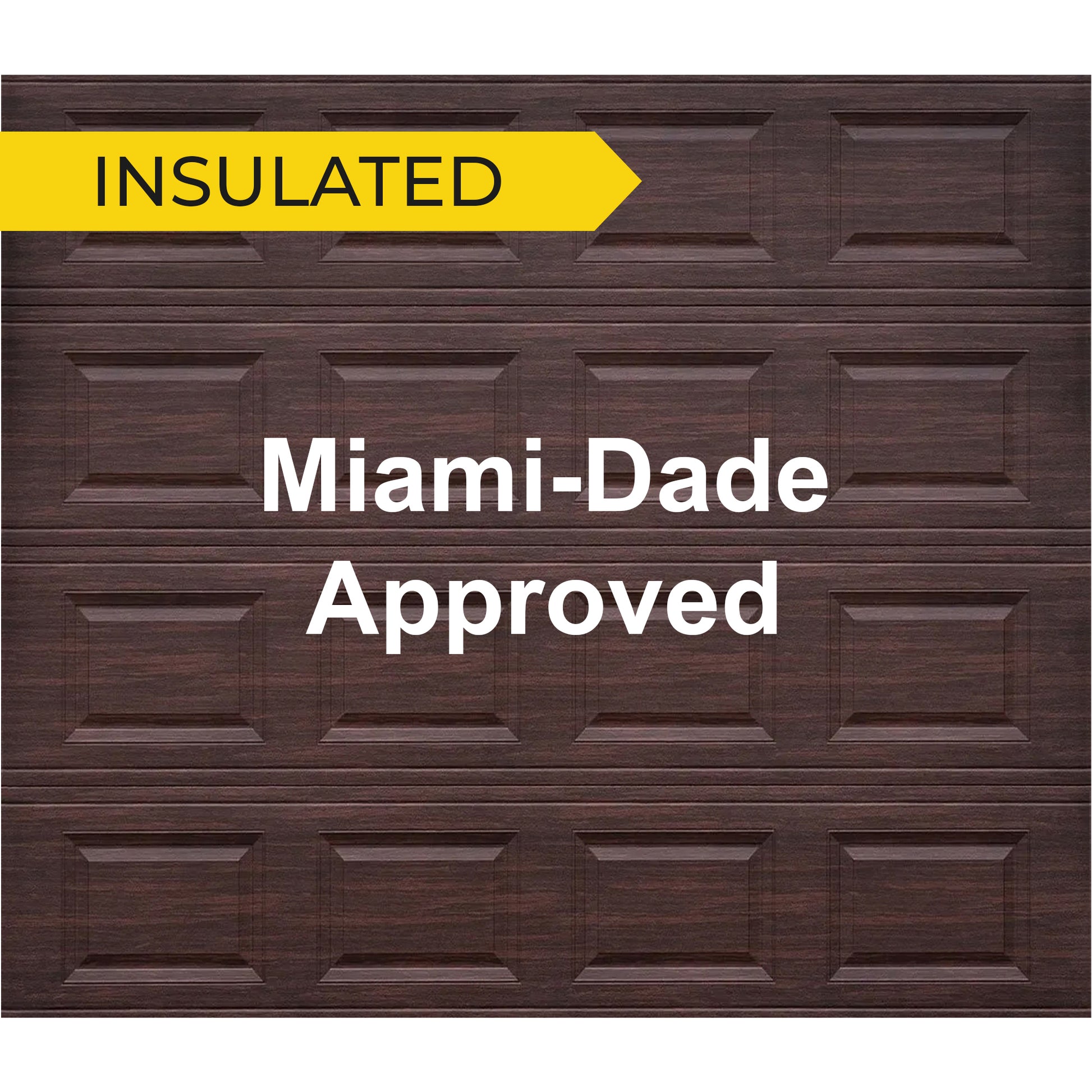 16' x 7' - Short Panel - Insulated  Steel Back - Garage and Sliding Door Hardware