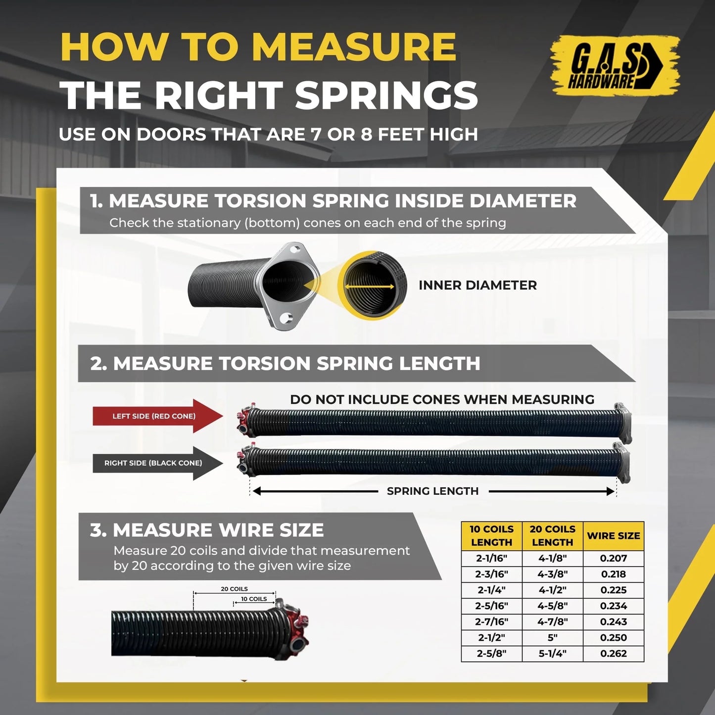 207x1.75x25 Garage Door Torsion Spring