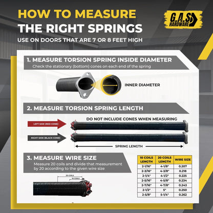 207x1.75x25 Garage Door Torsion Spring