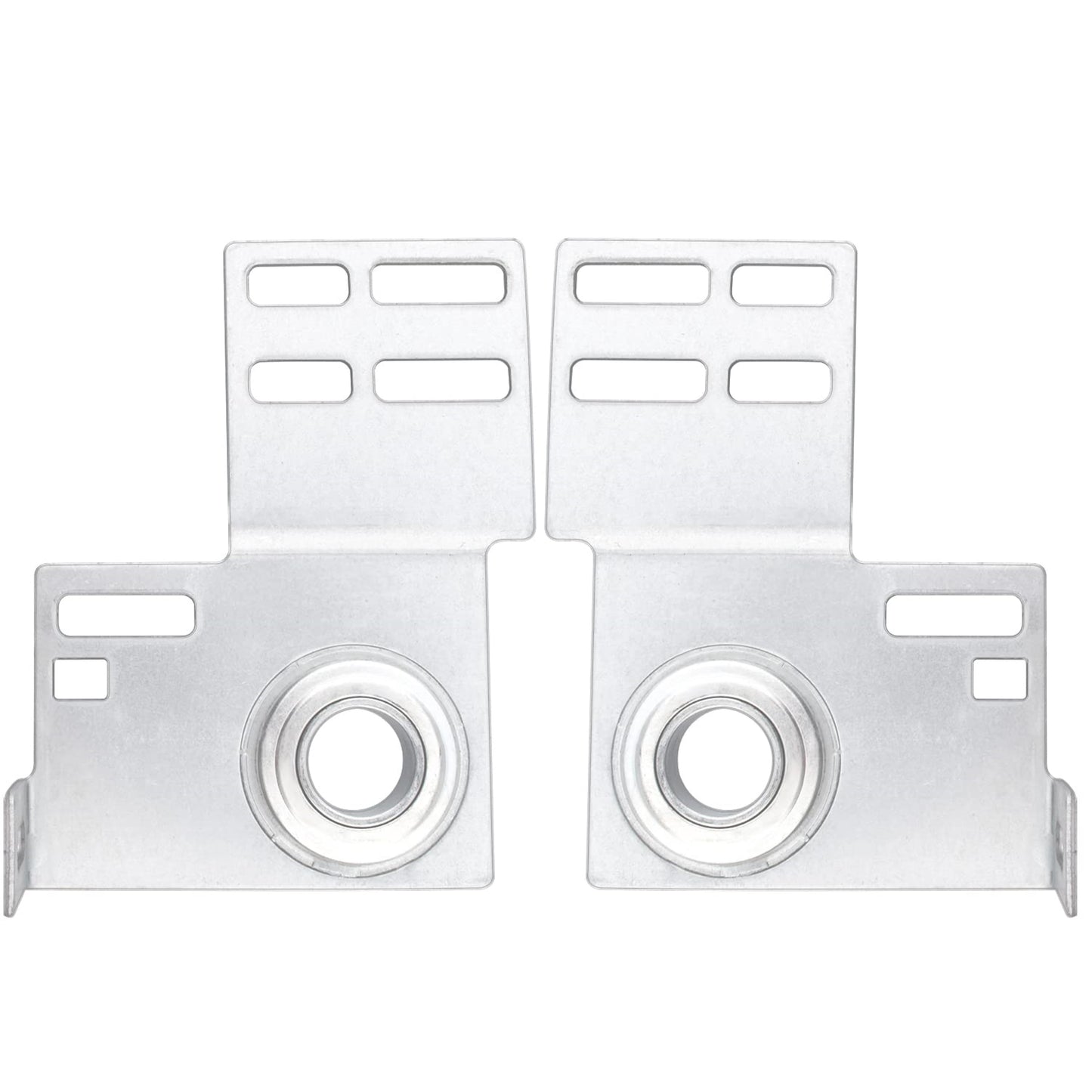 Garage Door End Bearing Flange Plates Bracket Pair Set | Brackets for 7 or 8 Feet Garage Door | Residential Brackets with Bearing - 3 3/8 Inch - 1 PAIR - Garage and Sliding Door Hardware